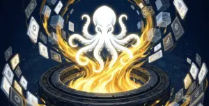 米国IPO申請を再開するKrakenのロゴと株価チャートのイメージ