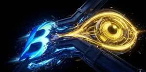 BaseのロゴがAIの目に変化する様子