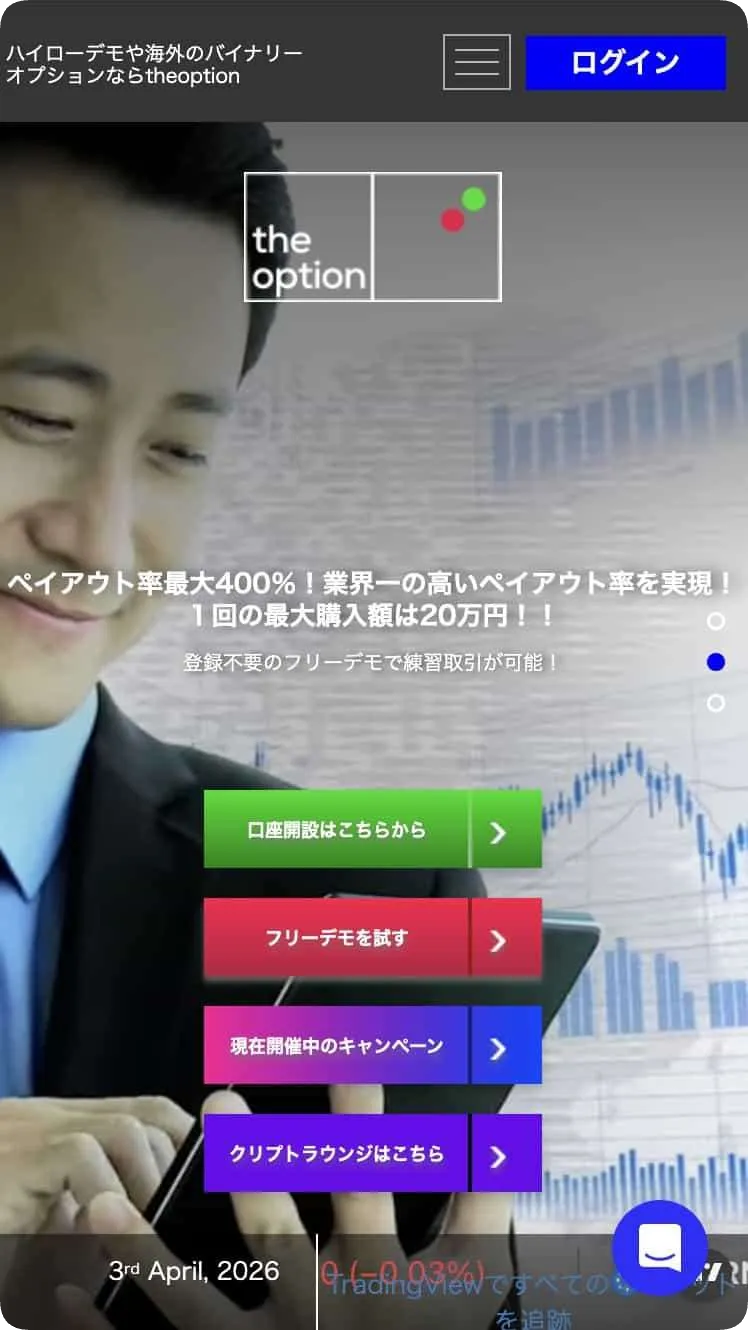 ザオプションのスマホファーストビュー