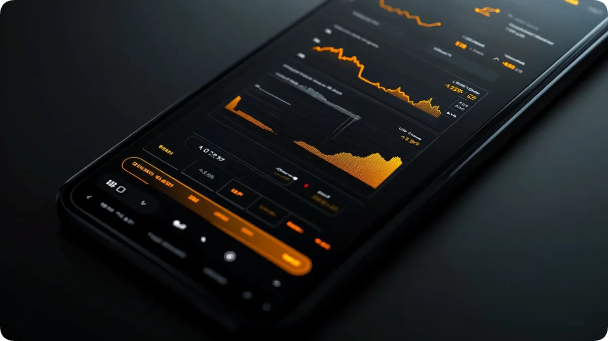 バイナリーオプションで仮想通貨(ビットコイン)をスマホで取引するイメージ
