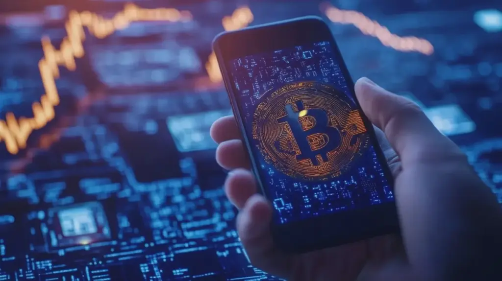 ChatGPTの会話画面から仮想通貨を購入するイメージ