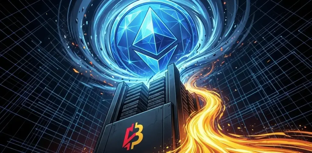 イーサリアムを大量取得しステーキングするビットマインの象徴的イメージ