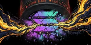 ソラナロゴがナスダックのリングに押し潰される様子
