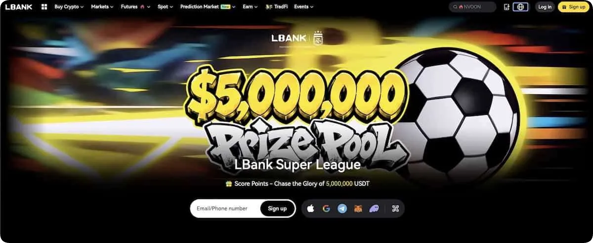 LBankのPCファーストビュー
