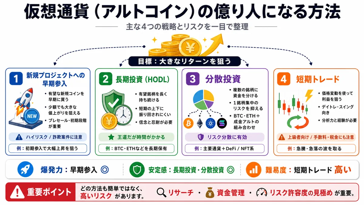 ビットコインで億万長者になる方法