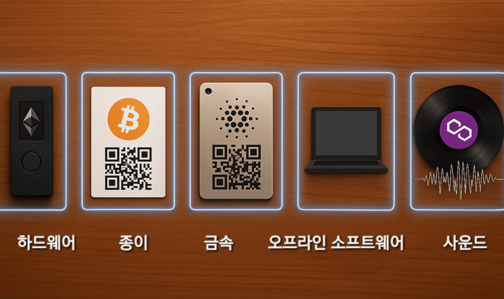 AI로 만든 콜드월렛 종류 이미지