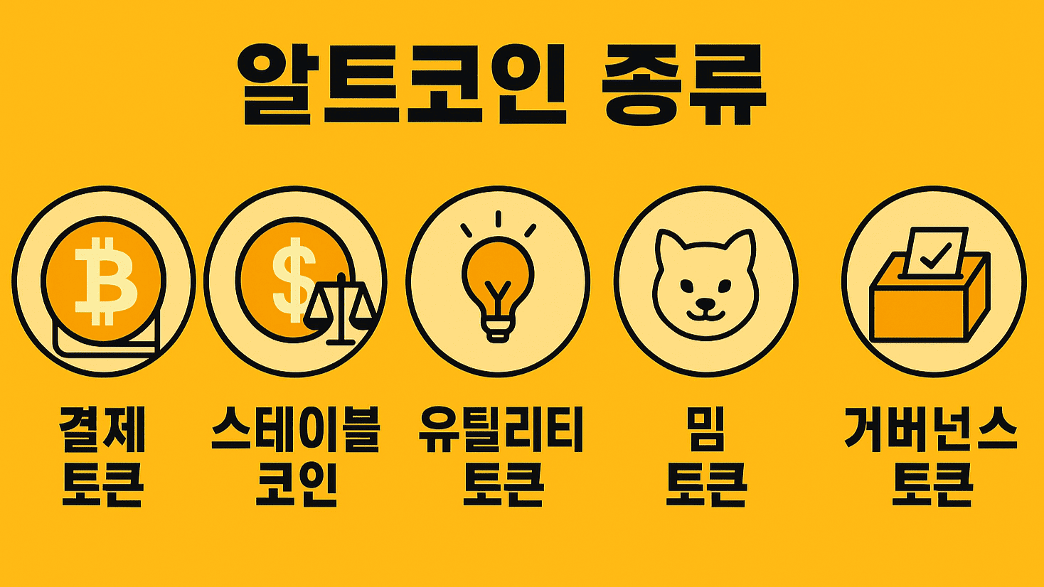 AI가 그린 알트코인 종류에 대한 인포그래픽
