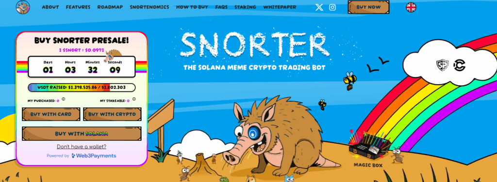 Snorter Bot ($SNORT) - Telegram bāzēts tirdzniecības bots ar krāpniecības atpazīšanu