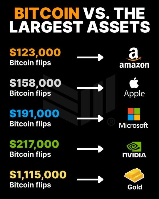 Bitcoin cena - lai pārspētu Amazon, Apple un zeltu?