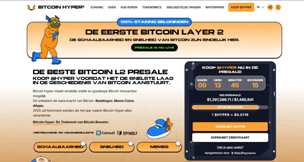 Bitcoin Hyper, welke crypto gaat flink stijgen