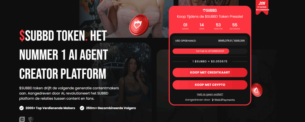 SUBBD, beste cryptomunten om te kopen voor content creators en fans