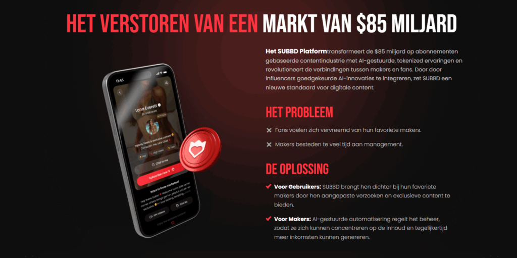 Crypto presale gericht op content creation