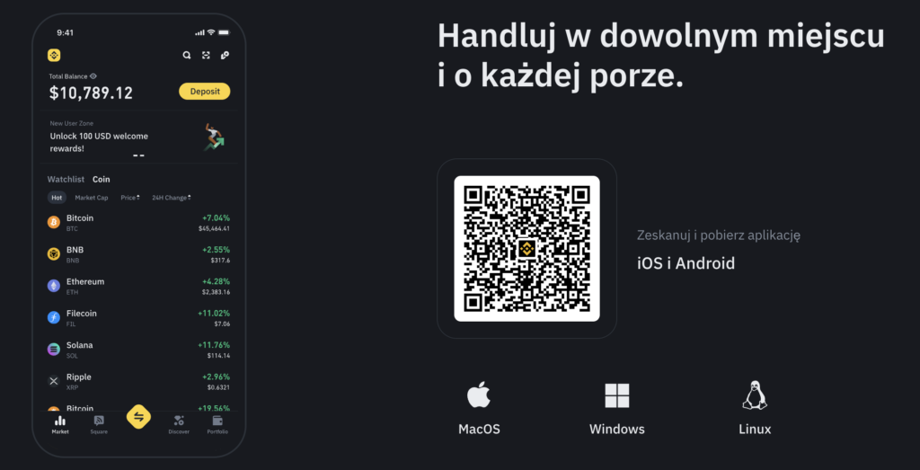 binance strona glowna zakup btc za zlotowki