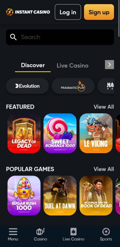 kasyno bez dowodu instant casino