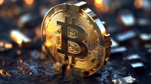 Bitcoin symbol.