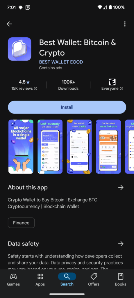 najlepszy portfel krypto Best Wallet pobieranie
