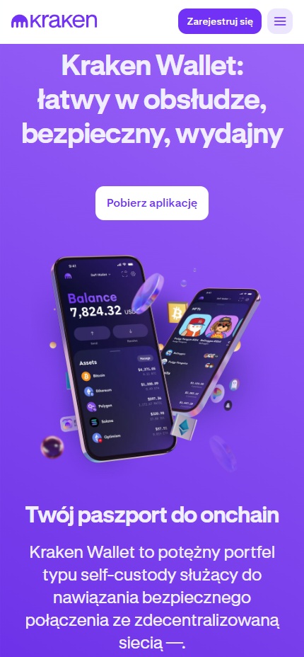 portfel na kryptowaluty Kraken Wallet