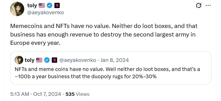 yakovenko tweet