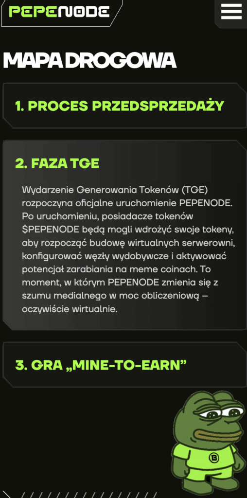 mapa drogowa pepenode