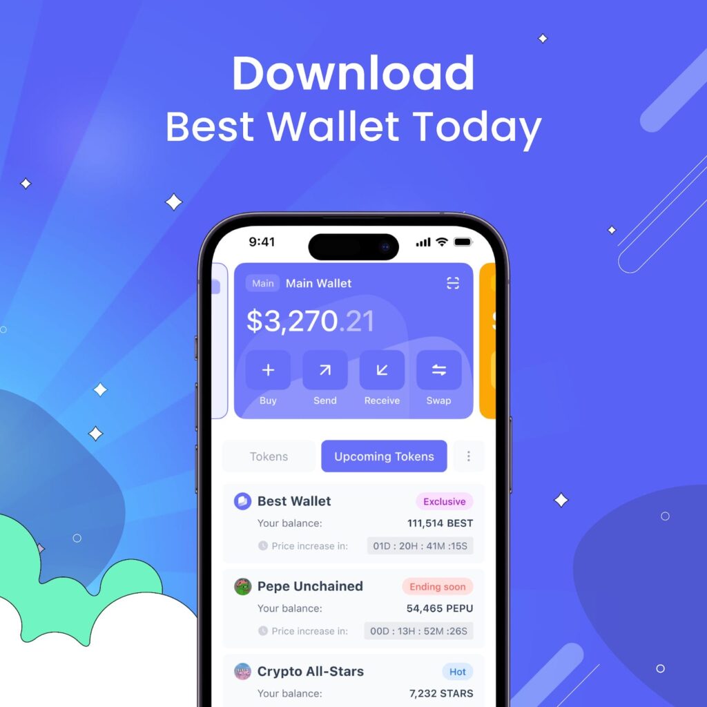 Best Wallet upcoming tokens kryptowaluty aplikacja portfel