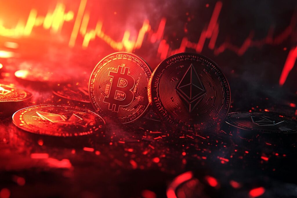 spadek kryptowalut dzisiaj notowania Bitcoin wykres Ethereum krach krypto bessa
