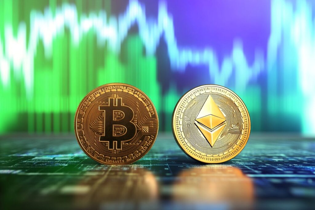wykres Bitcoin kurs USD Ethereum kryptowaluty wzrost cena