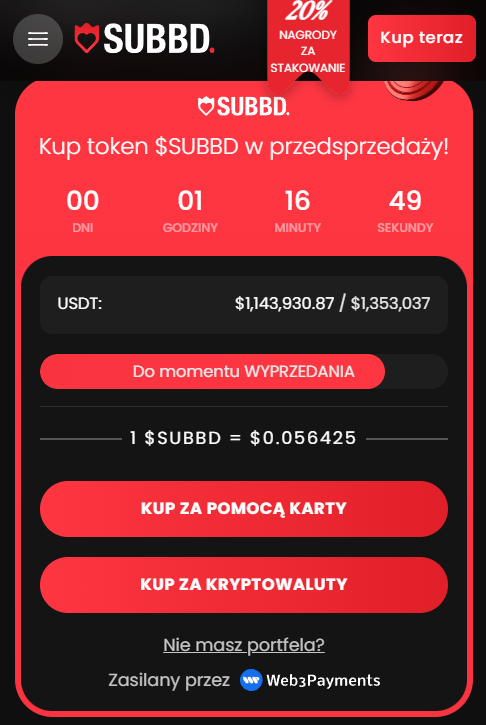 subbd strona główna w widoku mobilnym - w jakie kryptowaluty inwestować dzisiaj?
