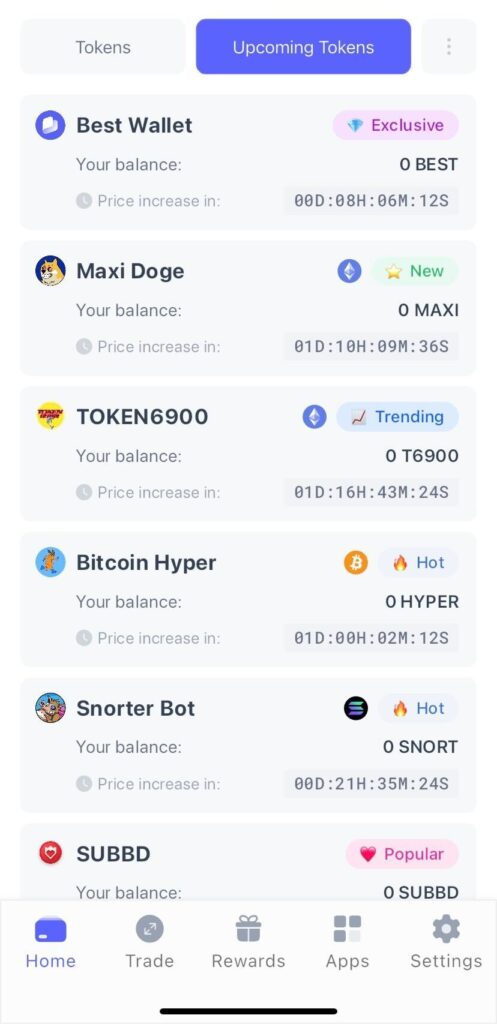 Best Wallet upcoming tokens jak kupić maxi doge token
