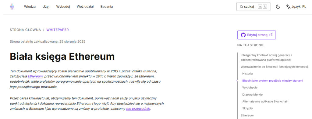 Biała księga Ethereum