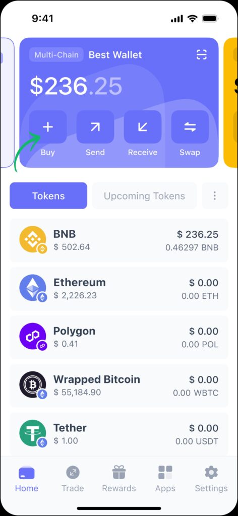 Zakup kryptowaluty Best Wallet