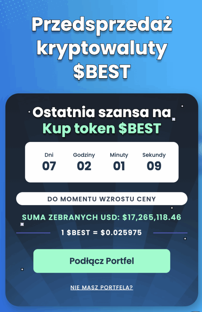 przedsprzedaz best wallet token konczy sie za 7 dni mobilne