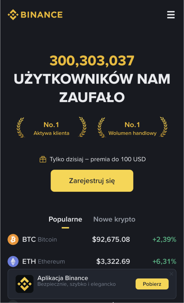 Jak kupić Ethereum na Binance?