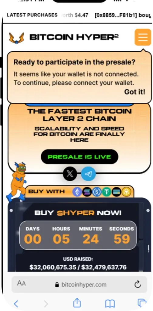 bitcoin hyper przedsprzedaż