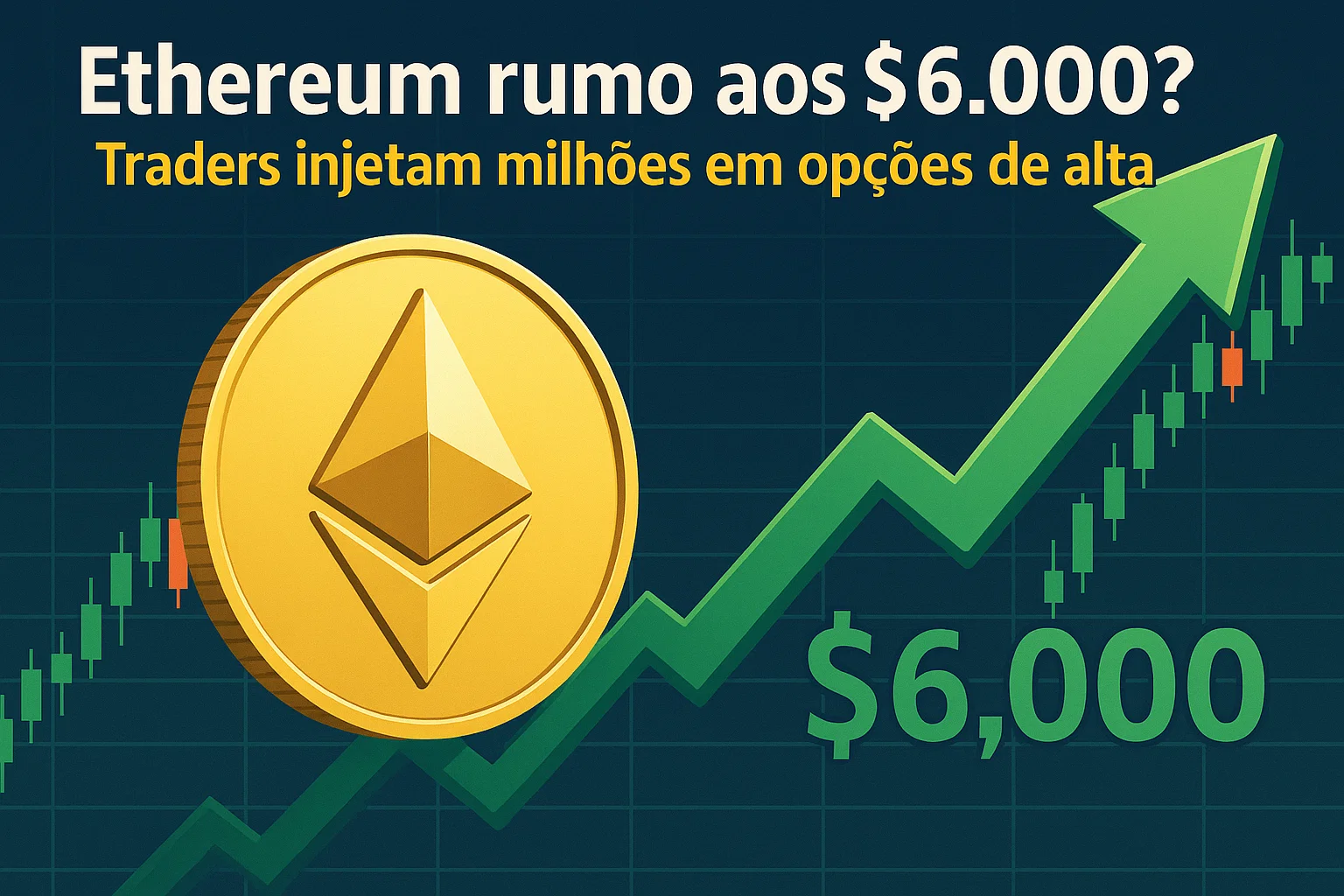 Ethereum rumo aos $6.000? Traders injetam milhões em opções de alta