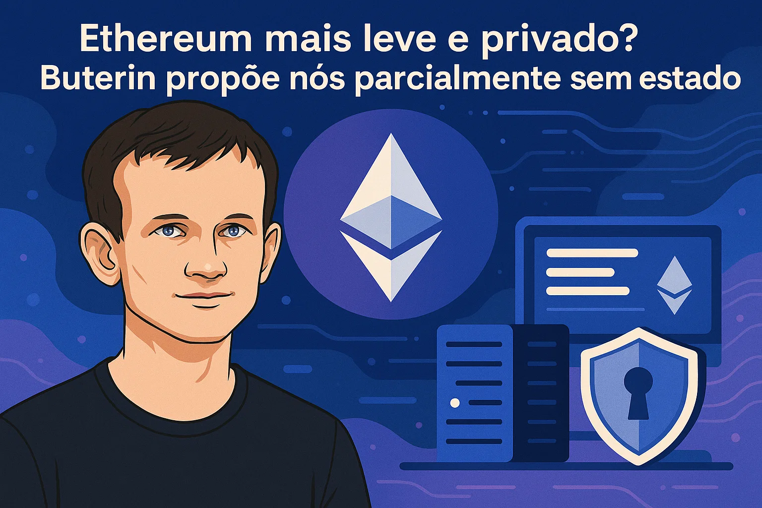 Ethereum mais leve e privado? Buterin propõe nós parcialmente sem estado