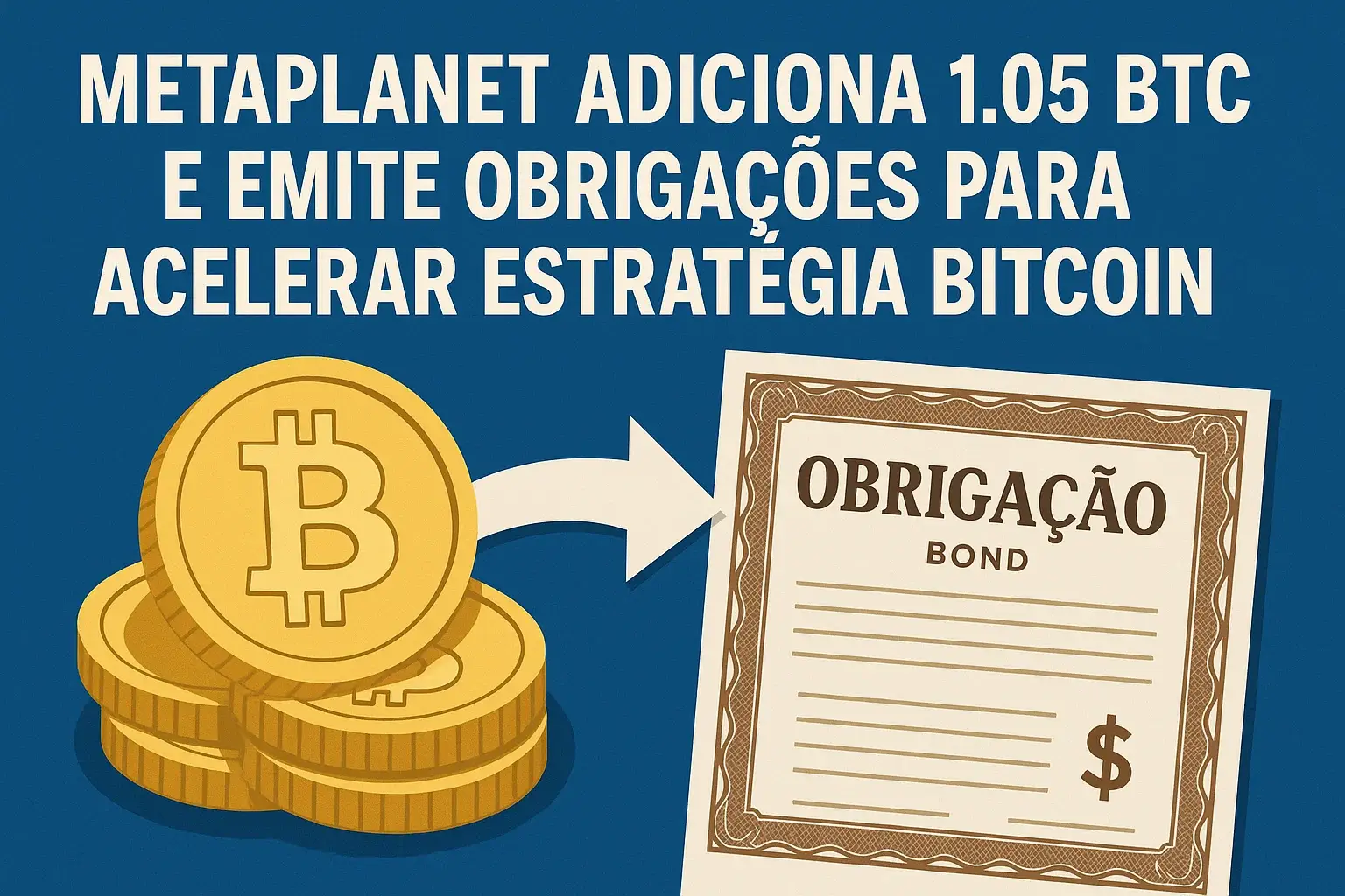 Metaplanet compra 1005 BTC e emite obrigações para acelerar estratégia Bitcoin