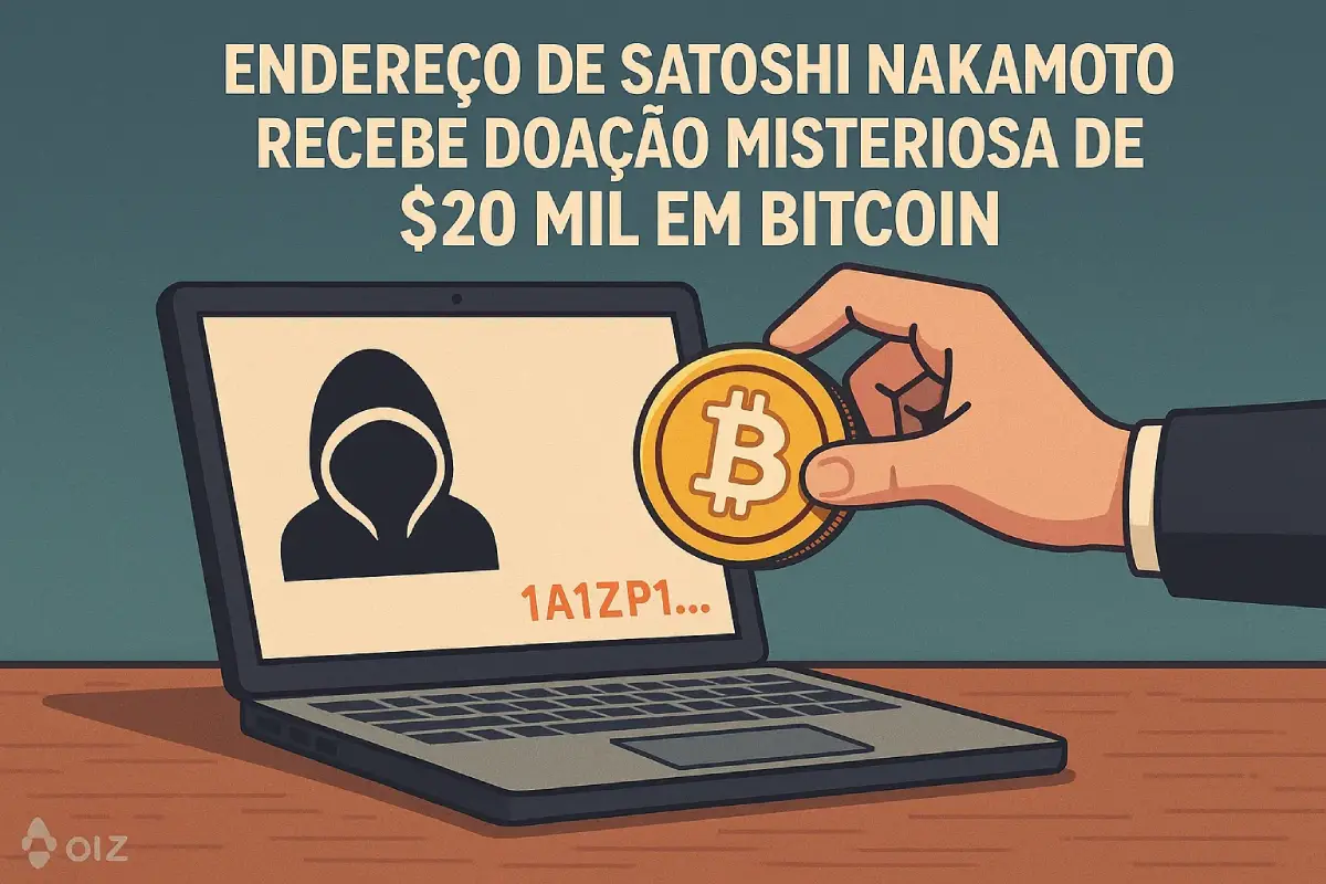 Endereço de Satoshi Nakamoto recebe doação misteriosa de $20 mil em Bitcoin