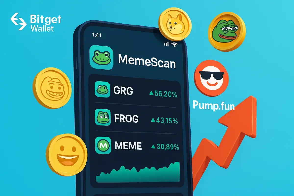 Bitget lança app móvel MemeScan com integração Pump.fun