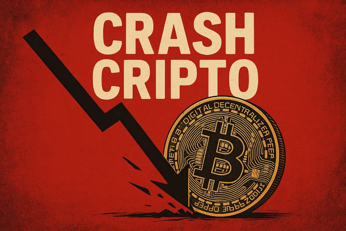 BTC afunda após liquidações históricas de $19 mil milhões: O maior crash cripto da história
