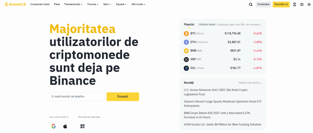 Binance - bursa criptomonede