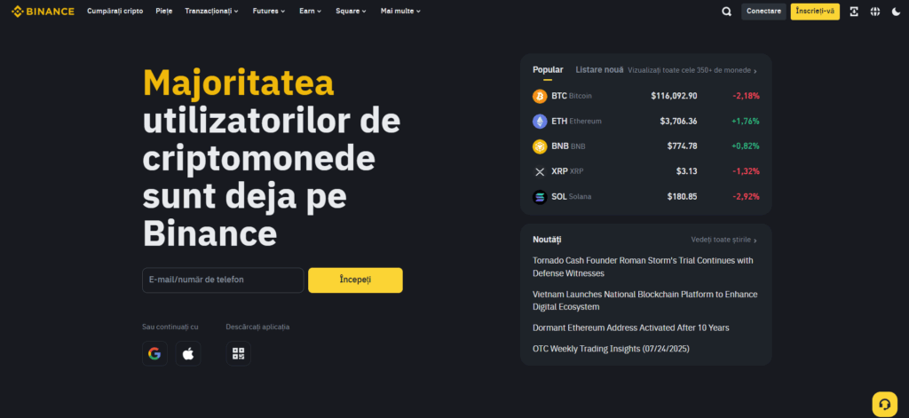 Binance - platformă pentru leverage trading