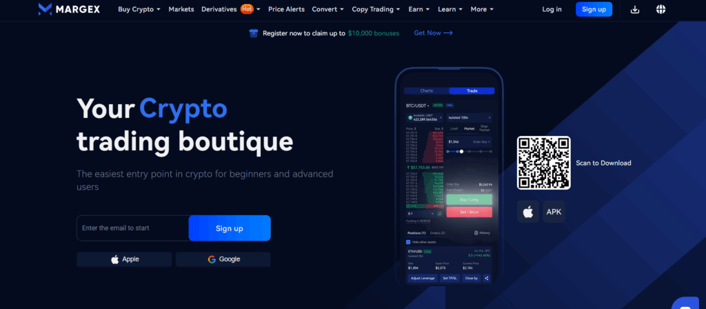 Margex - platformă pentru leverage trading