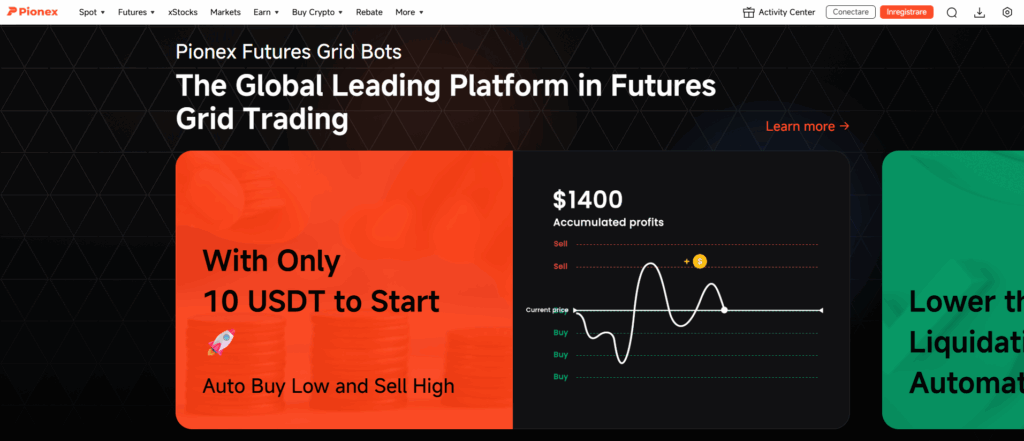 Pionex - platforma de crypto futures