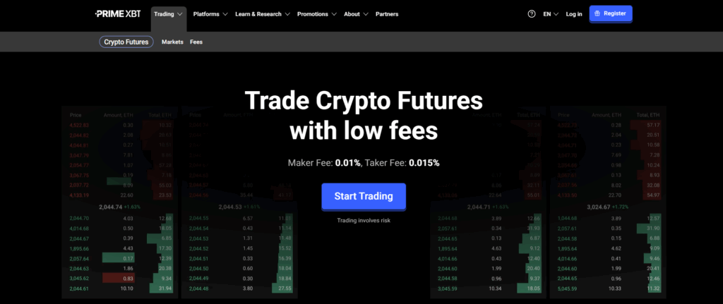 PrimeXBT - platforma de crypto futures