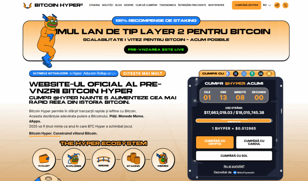 Bitcoin Hyper pagina de pre-vanzare