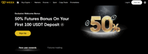 Weex 50% bonus futures