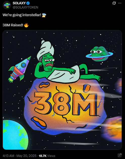 скришнот пресейла мемкоина Solaxy