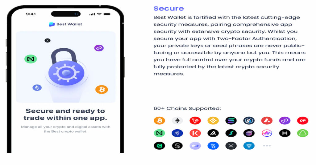 скриншот функций криптокошелька Best Wallet