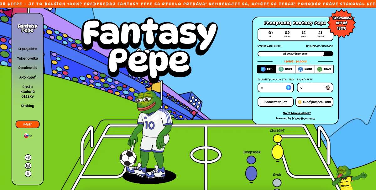 FEPE Fantasy Pepe najlepšie kryptomeny