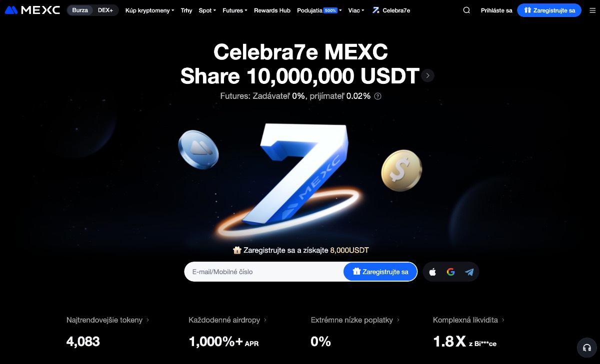 MEXC najlepšia kryptoburza